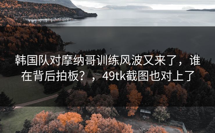 韩国队对摩纳哥训练风波又来了，谁在背后拍板？，49tk截图也对上了