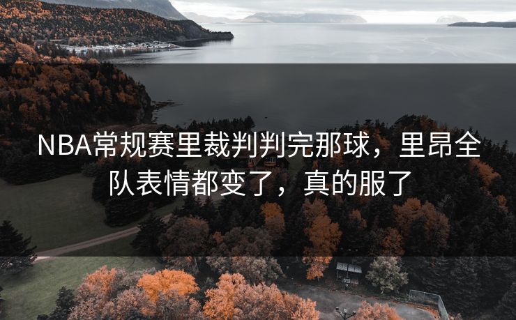 NBA常规赛里裁判判完那球，里昂全队表情都变了，真的服了