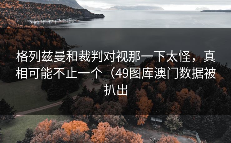 格列兹曼和裁判对视那一下太怪，真相可能不止一个（49图库澳门数据被扒出